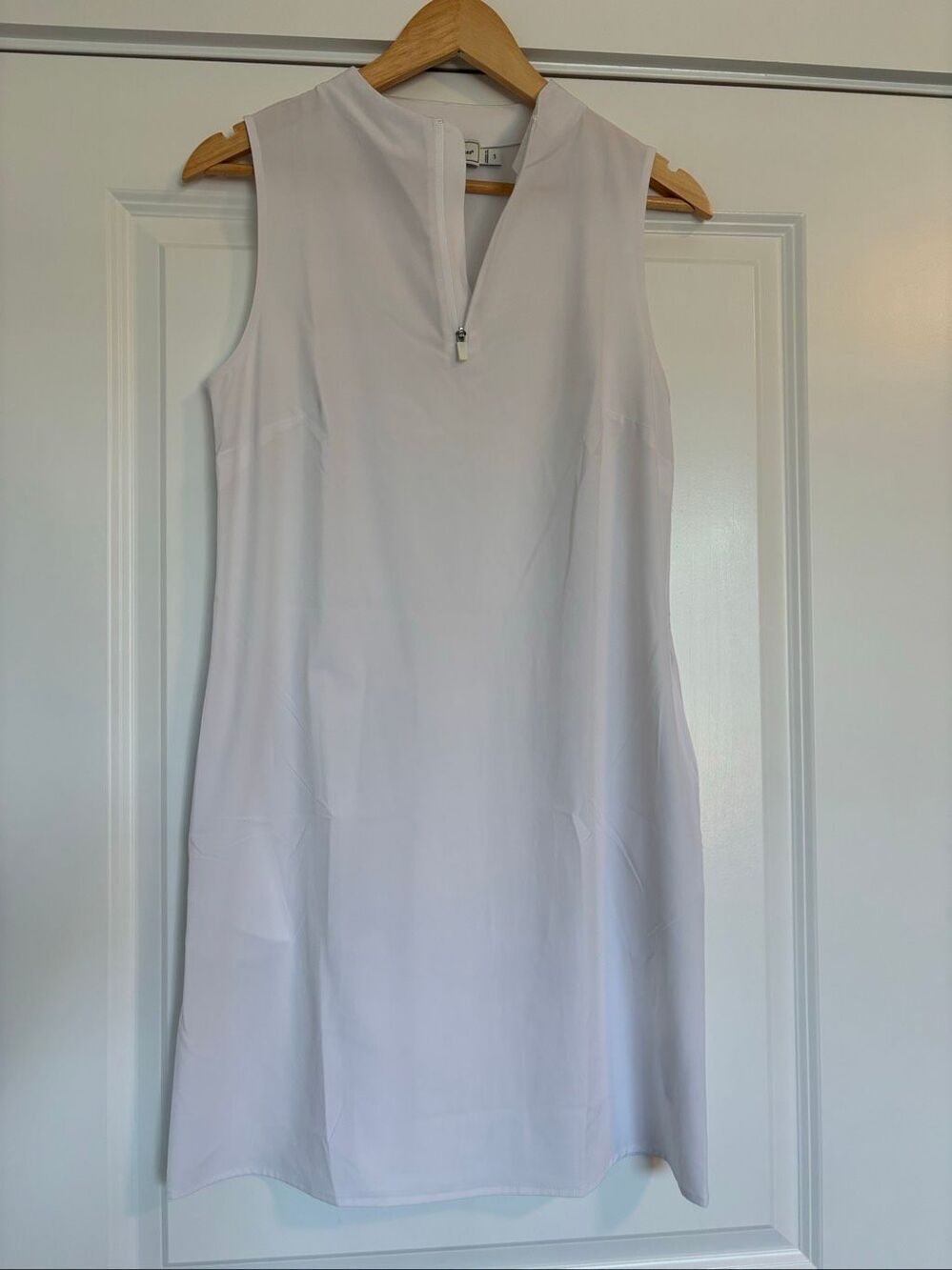 Vineyard Vines White Sleeveless Quarter Zip Shift Dress Size Small - Picture 2 of 6